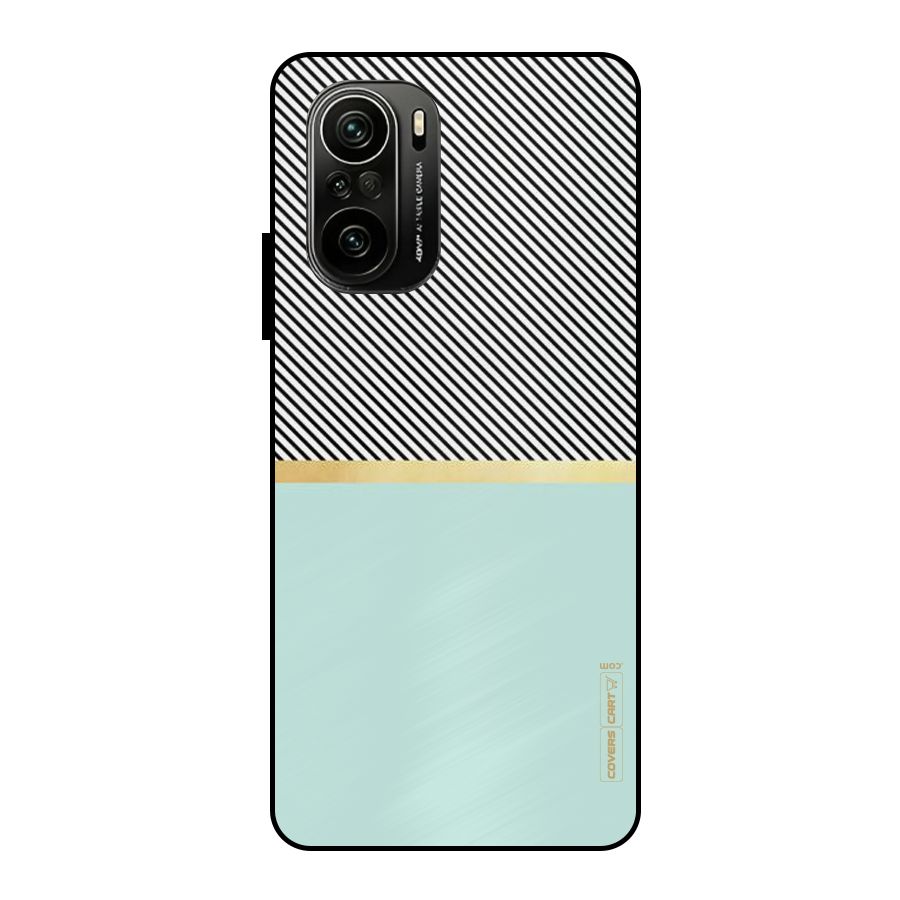Pastel Green Base Stripes Metal Back Case for Mi 11x