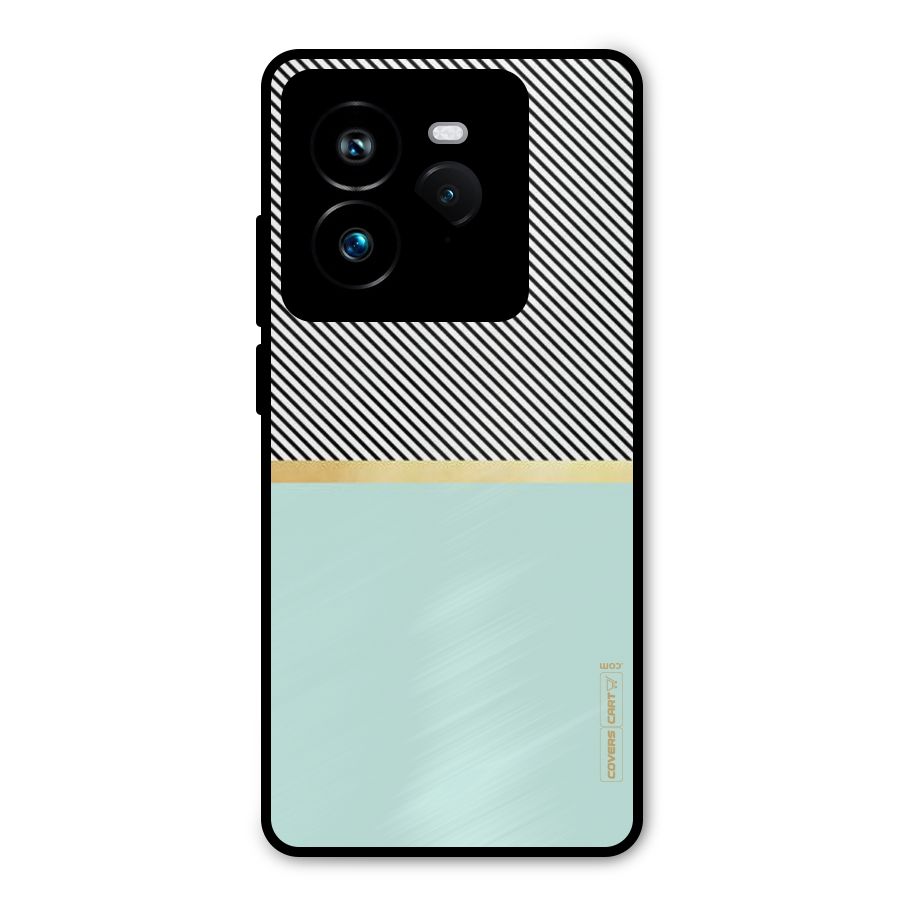 Pastel Green Base Stripes Metal Back Case for Realme GT 7 Pro