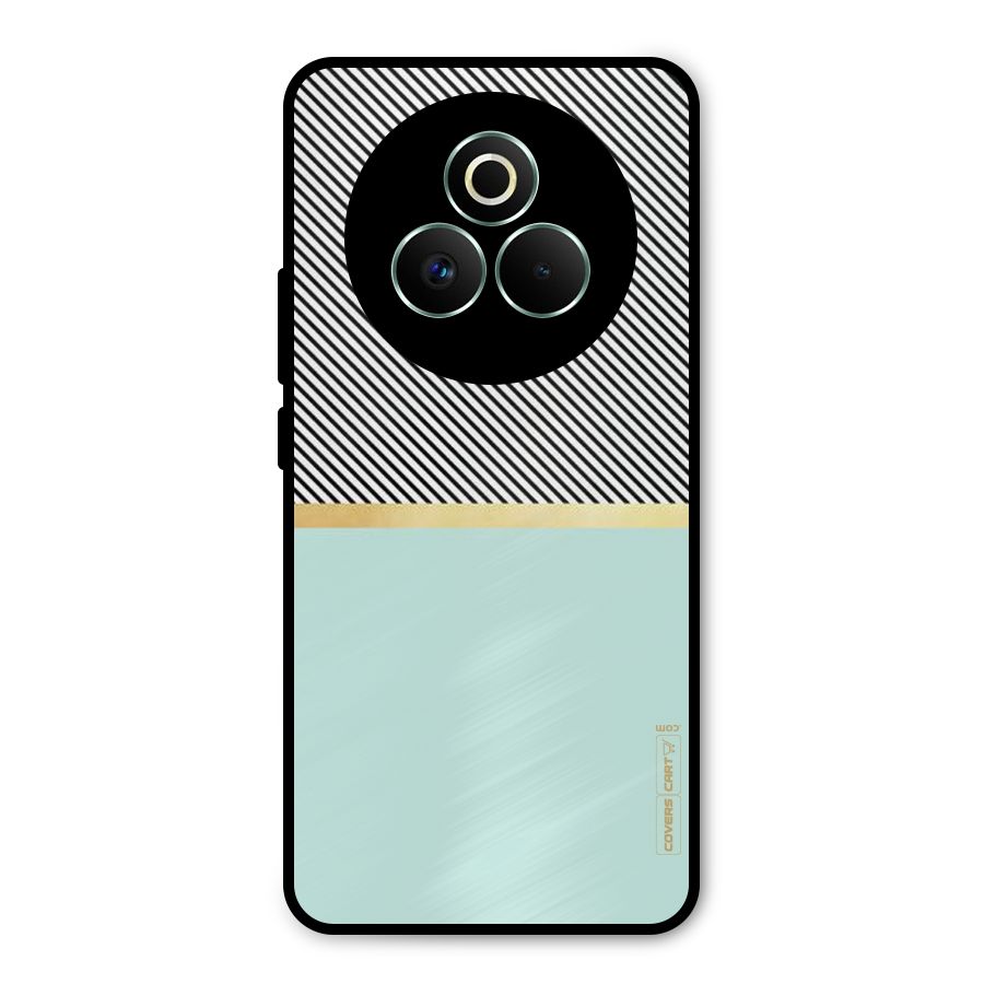 Pastel Green Base Stripes Metal Back Case for Realme P3 Pro