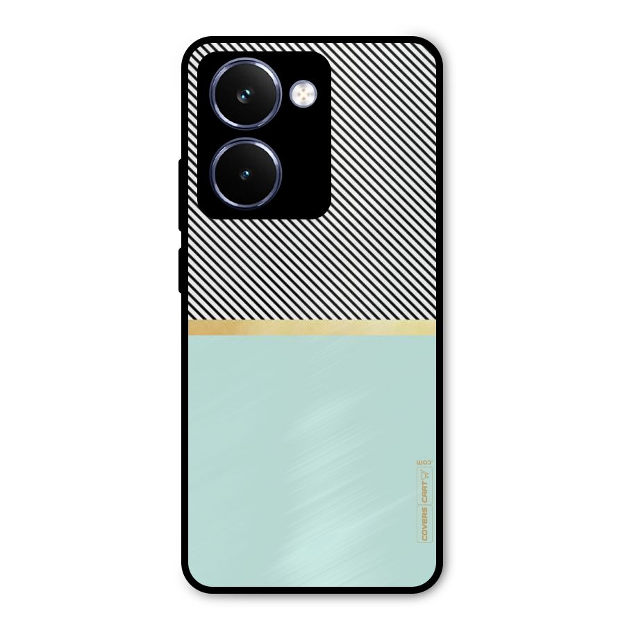 Pastel Green Base Stripes Metal Back Case for Realme P3 Ultra