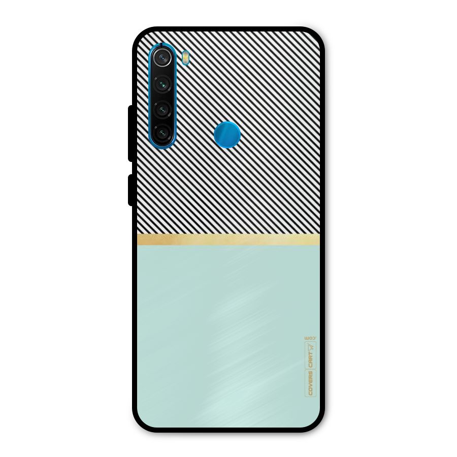 Pastel Green Base Stripes Metal Back Case for Redmi Note 8