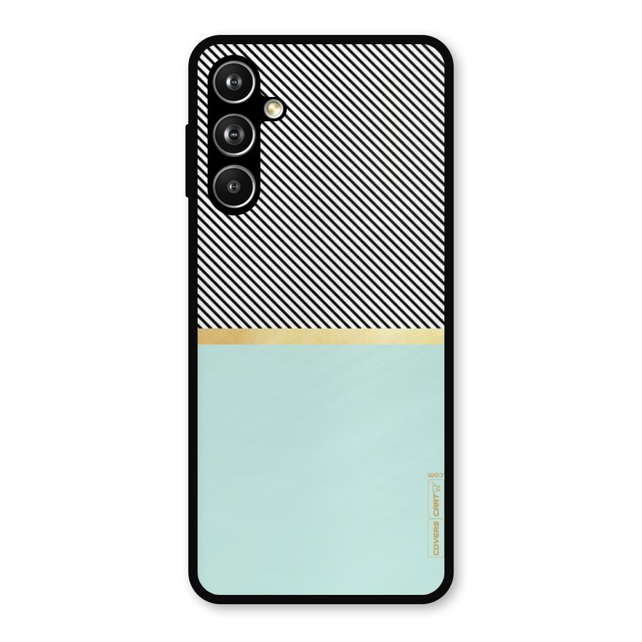 Pastel Green Base Stripes Metal Back Case for Samsung Galaxy M54