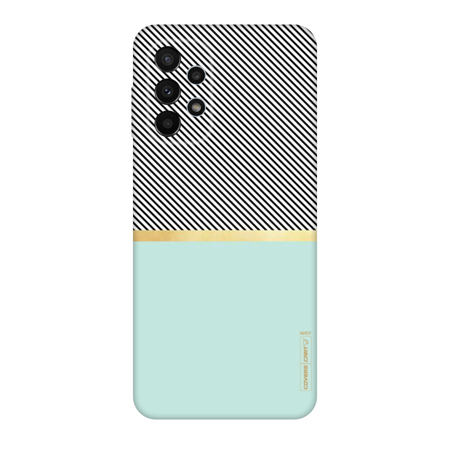 Pastel Green Base Stripes Original Polycarbonate Back Case for Galaxy A23