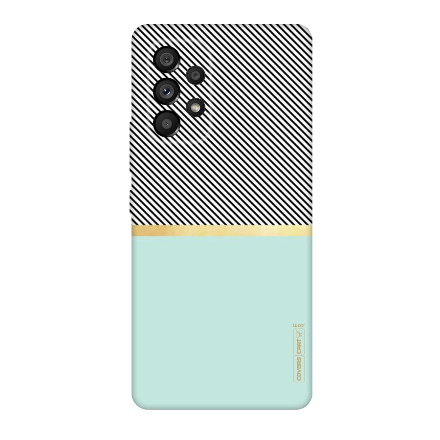 Pastel Green Base Stripes Original Polycarbonate Back Case for Galaxy A53 5G