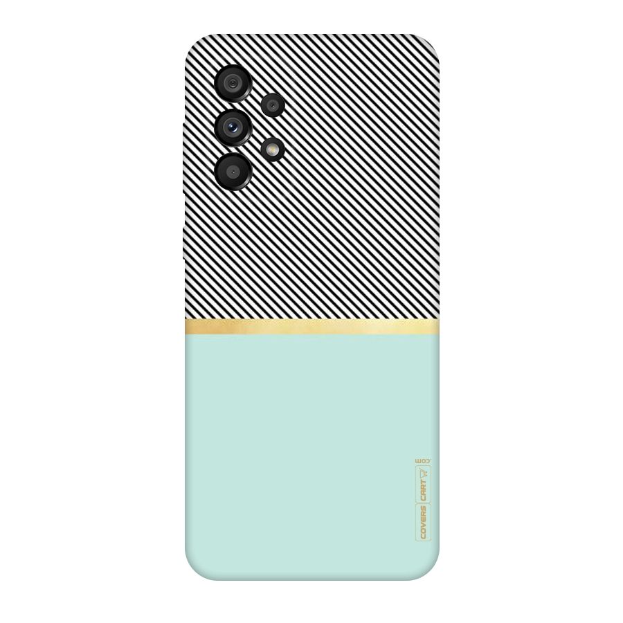 Pastel Green Base Stripes Original Polycarbonate Back Case for Galaxy A73 5G