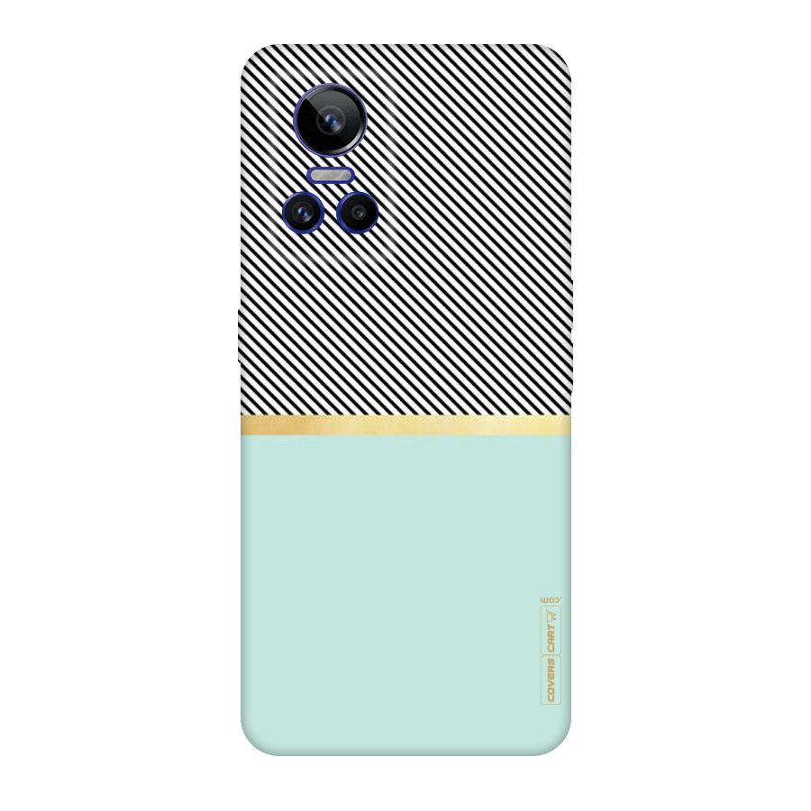Pastel Green Base Stripes Original Polycarbonate Back Case for Realme GT Neo 3