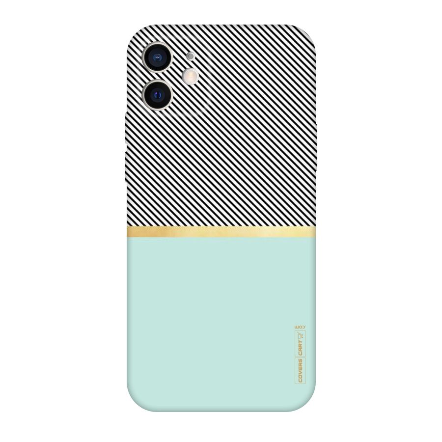 Pastel Green Base Stripes Original Polycarbonate Back Case for iPhone 12