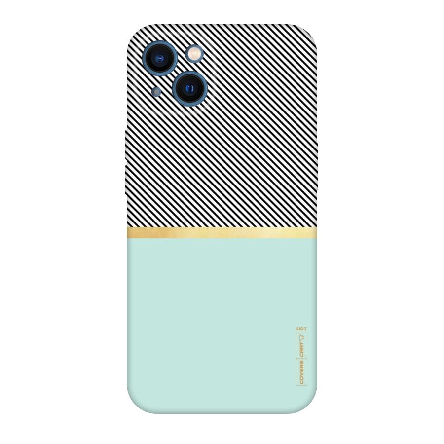 Pastel Green Base Stripes Original Polycarbonate Back Case for iPhone 13