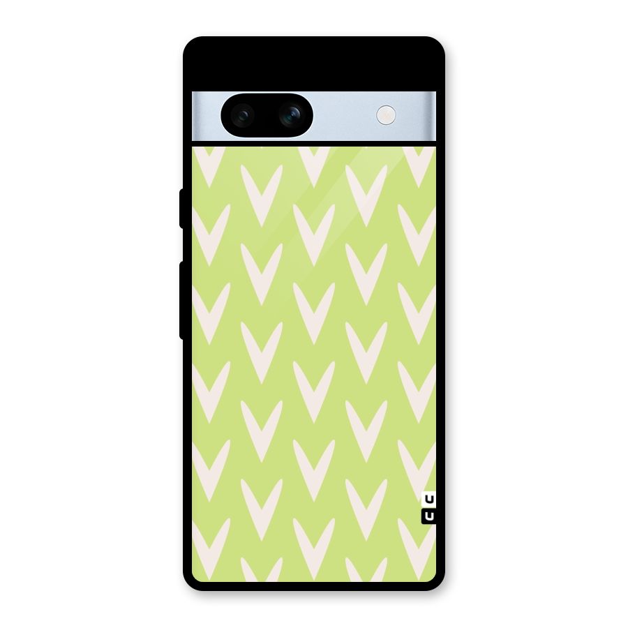 Pastel Green Grass Glass Back Case for Google Pixel 7a