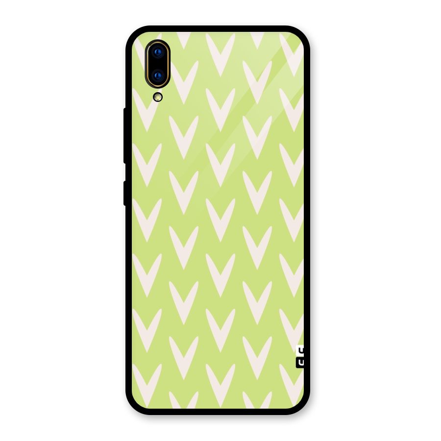 Pastel Green Grass Glass Back Case for Vivo V11 Pro