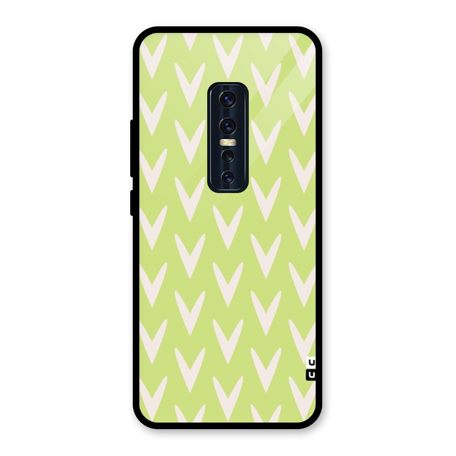 Pastel Green Grass Glass Back Case for Vivo V17 Pro