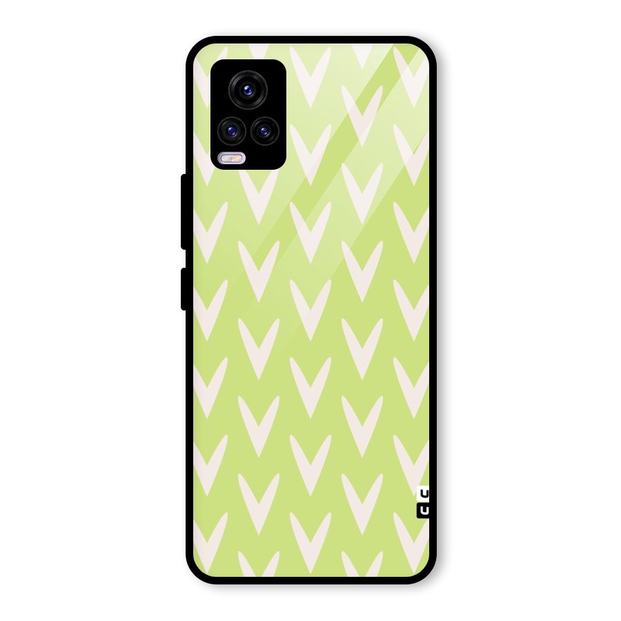 Pastel Green Grass Glass Back Case for Vivo V20 2021