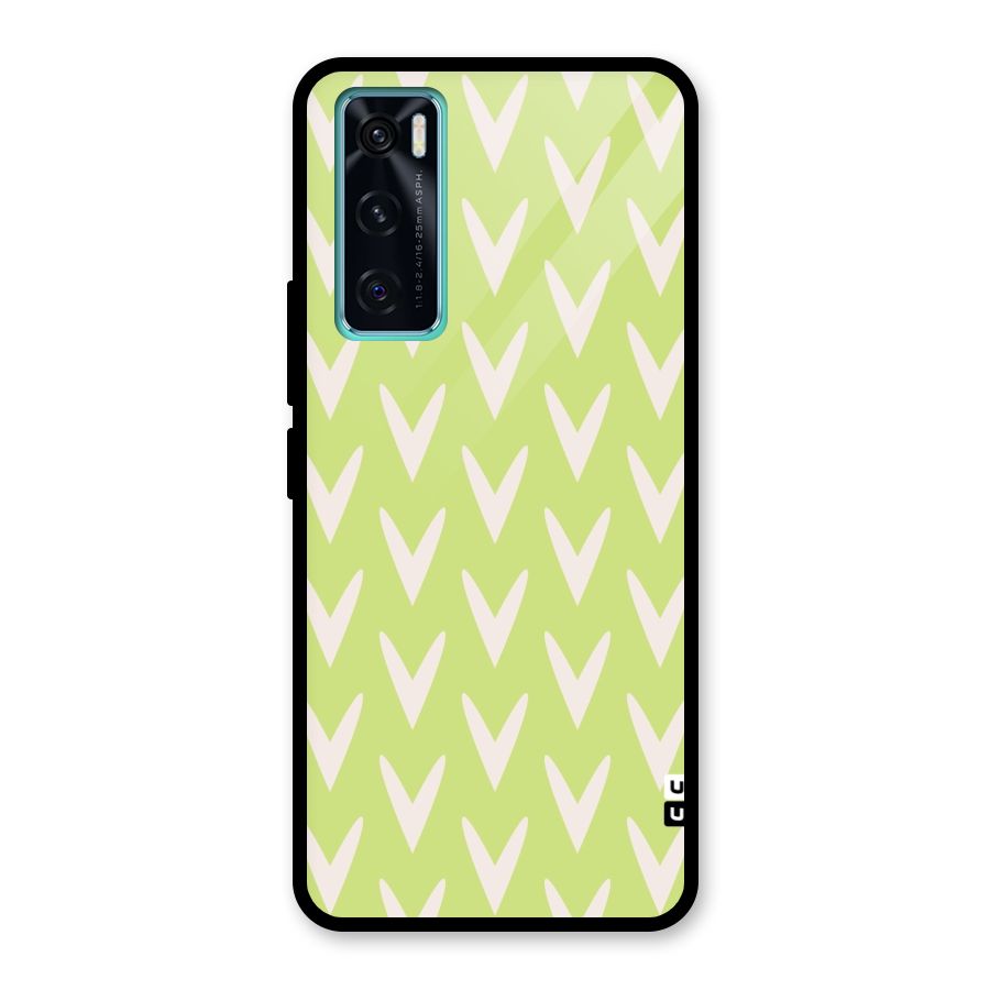 Pastel Green Grass Glass Back Case for Vivo V20 SE