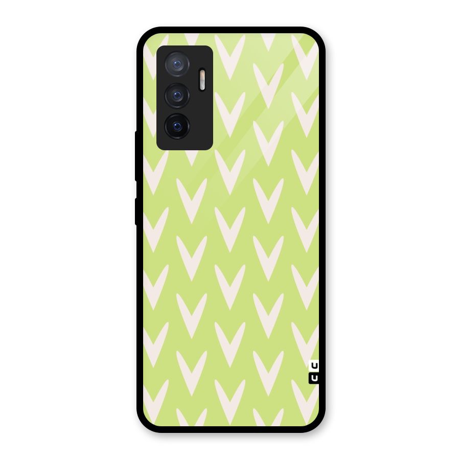 Pastel Green Grass Glass Back Case for Vivo V23e