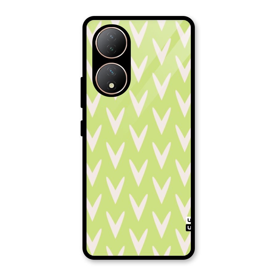 Pastel Green Grass Glass Back Case for Vivo Y100A