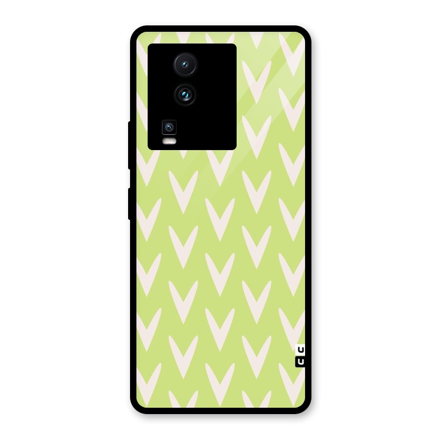 Pastel Green Grass Glass Back Case for Vivo iQOO Neo 7 Pro