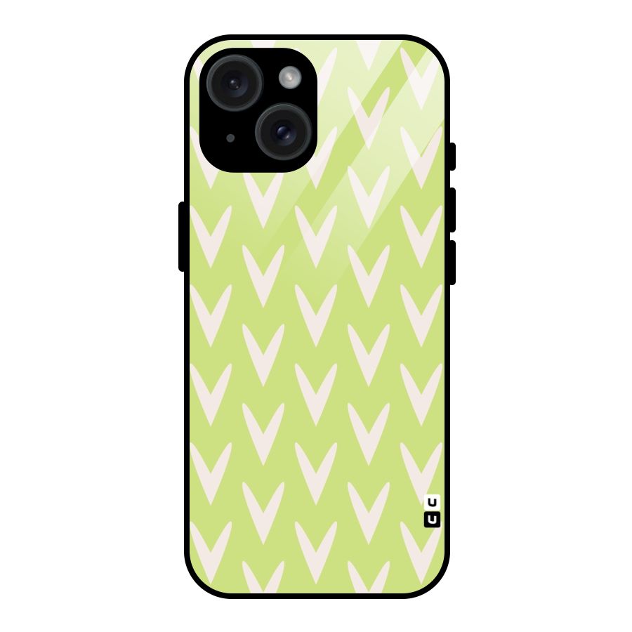Pastel Green Grass Glass Back Case for iPhone 15