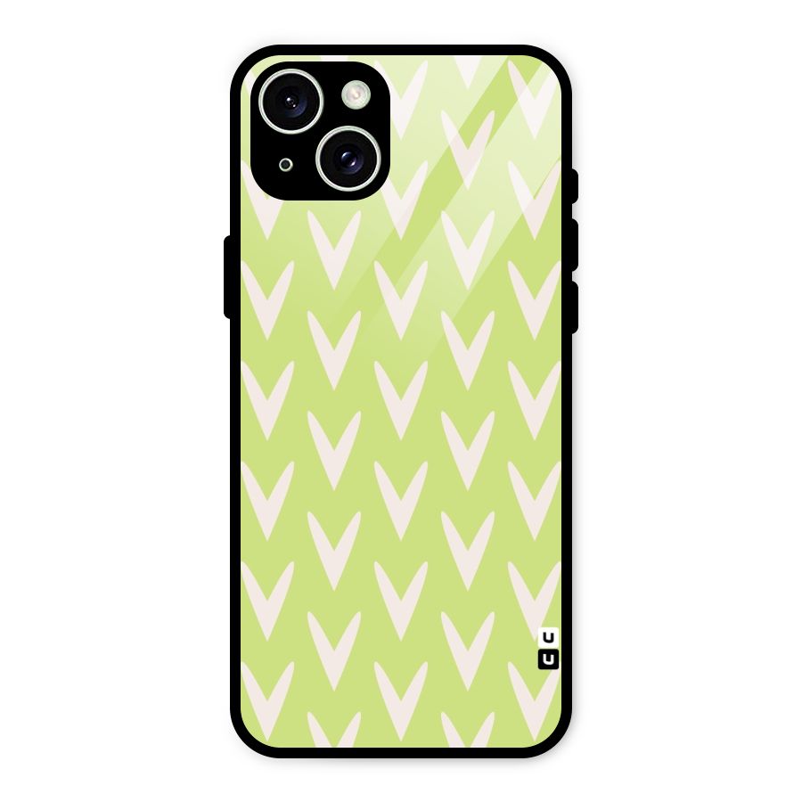 Pastel Green Grass Glass Back Case for iPhone 15 Plus