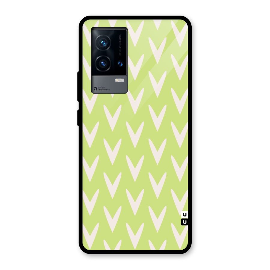 Pastel Green Grass Glass Back Case for iQOO 9 5G