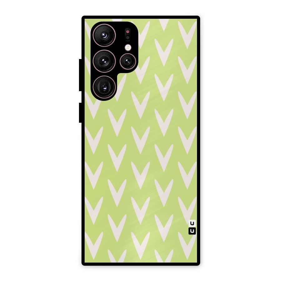 Pastel Green Grass Metal Back Case for Galaxy S22 Ultra 5G