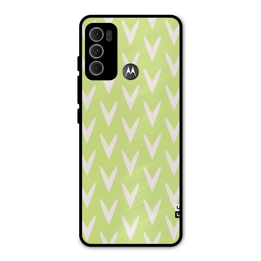 Pastel Green Grass Metal Back Case for Moto G60