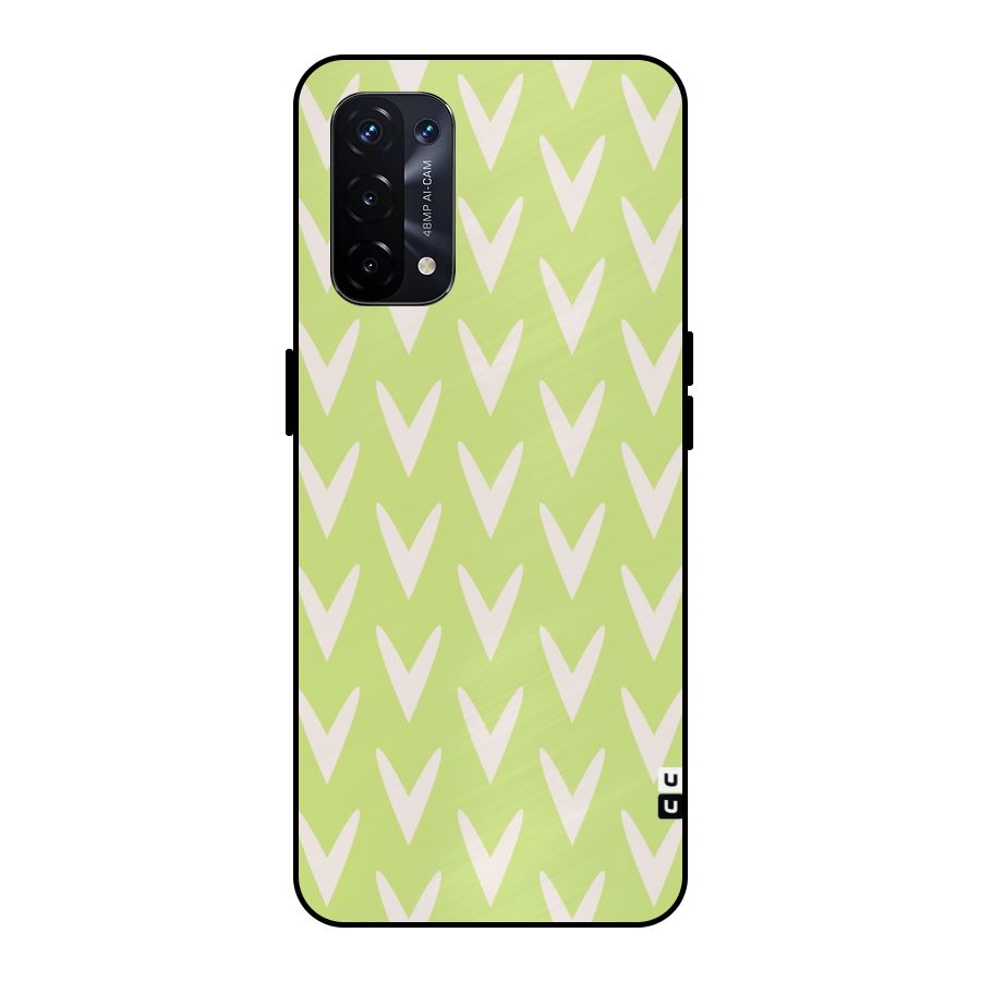 Pastel Green Grass Metal Back Case for Oppo A74 5G