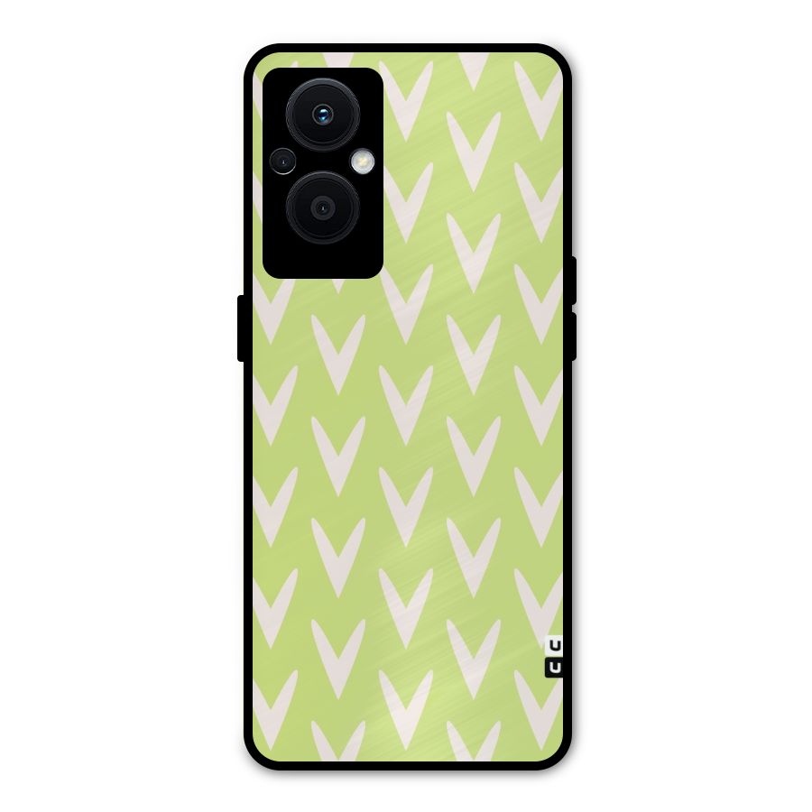 Pastel Green Grass Metal Back Case for Oppo F21 Pro 5G