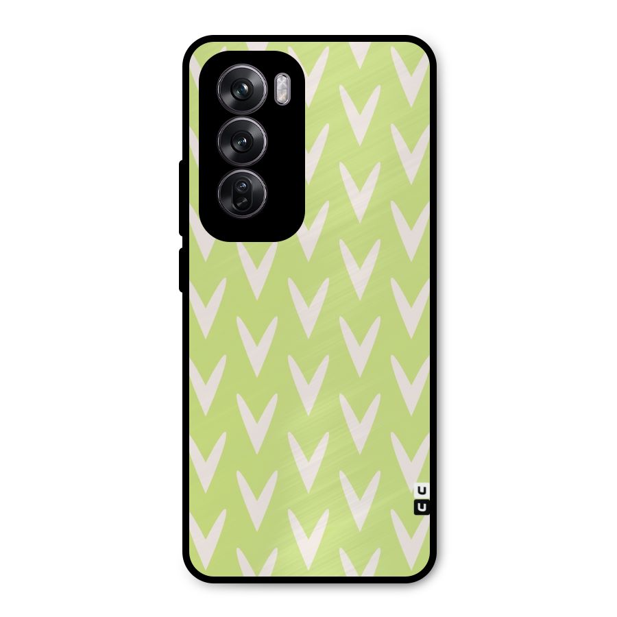 Pastel Green Grass Metal Back Case for Oppo Reno12 Pro