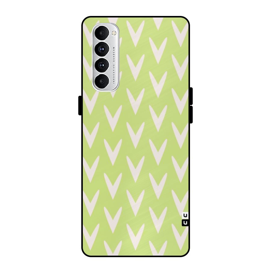 Pastel Green Grass Metal Back Case for Oppo Reno4 Pro