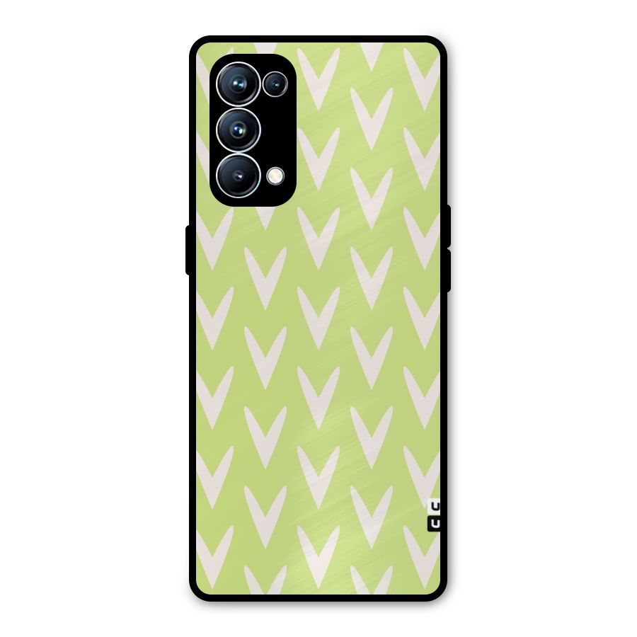 Pastel Green Grass Metal Back Case for Oppo Reno5 Pro 5G
