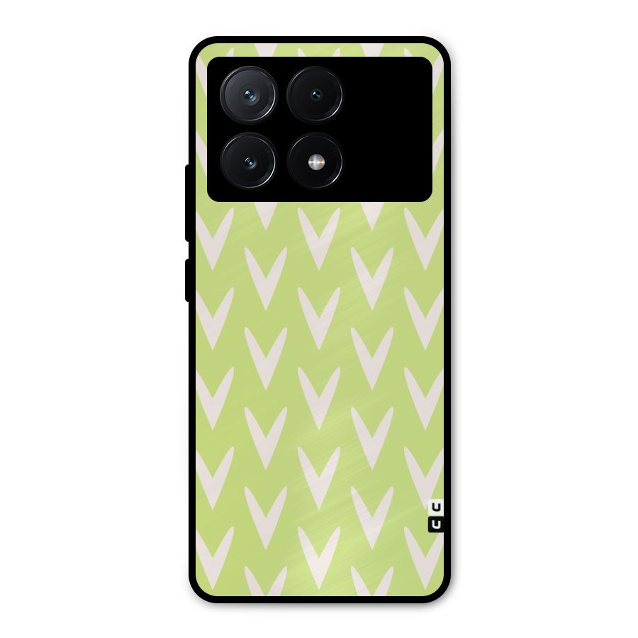 Pastel Green Grass Metal Back Case for Poco X6 Pro