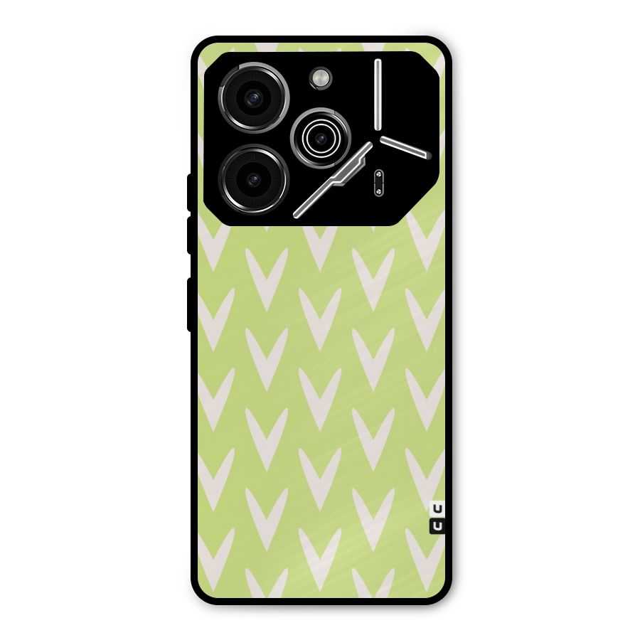 Pastel Green Grass Metal Back Case for Tecno Pova 6 Pro