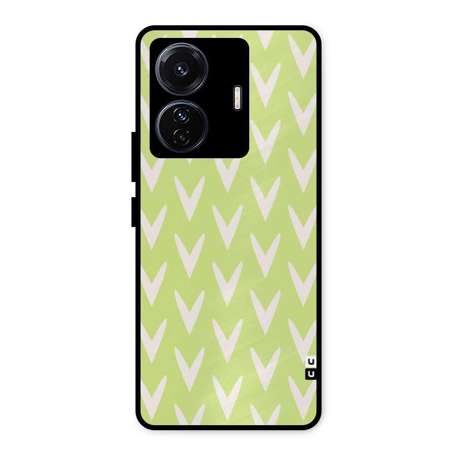 Pastel Green Grass Metal Back Case for Vivo T1 Pro