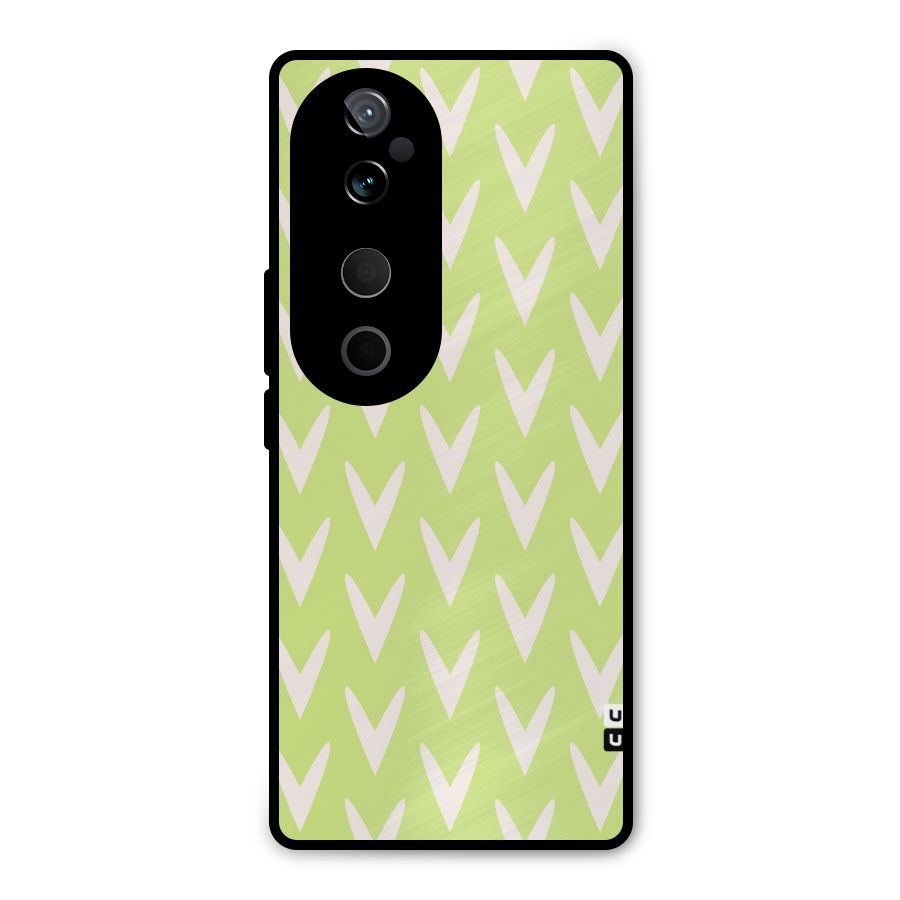 Pastel Green Grass Metal Back Case for Vivo T3 Ultra