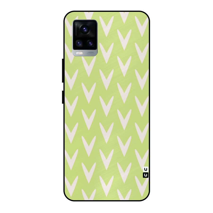 Pastel Green Grass Metal Back Case for Vivo V20 2021