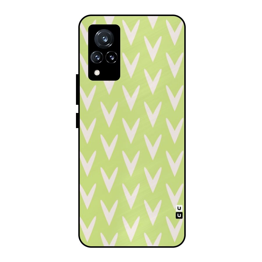 Pastel Green Grass Metal Back Case for Vivo V21 5G