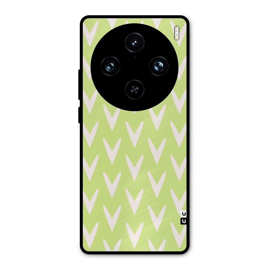 Pastel Green Grass Metal Back Case for Vivo X100 Pro