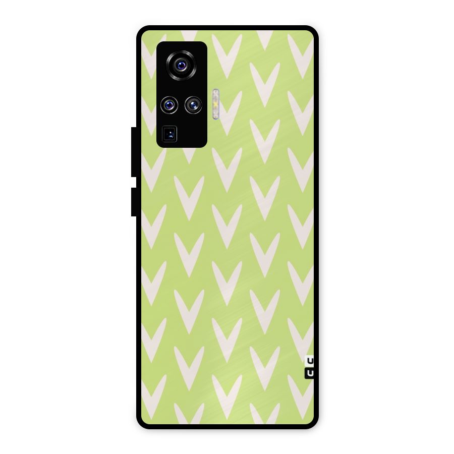 Pastel Green Grass Metal Back Case for Vivo X50 Pro