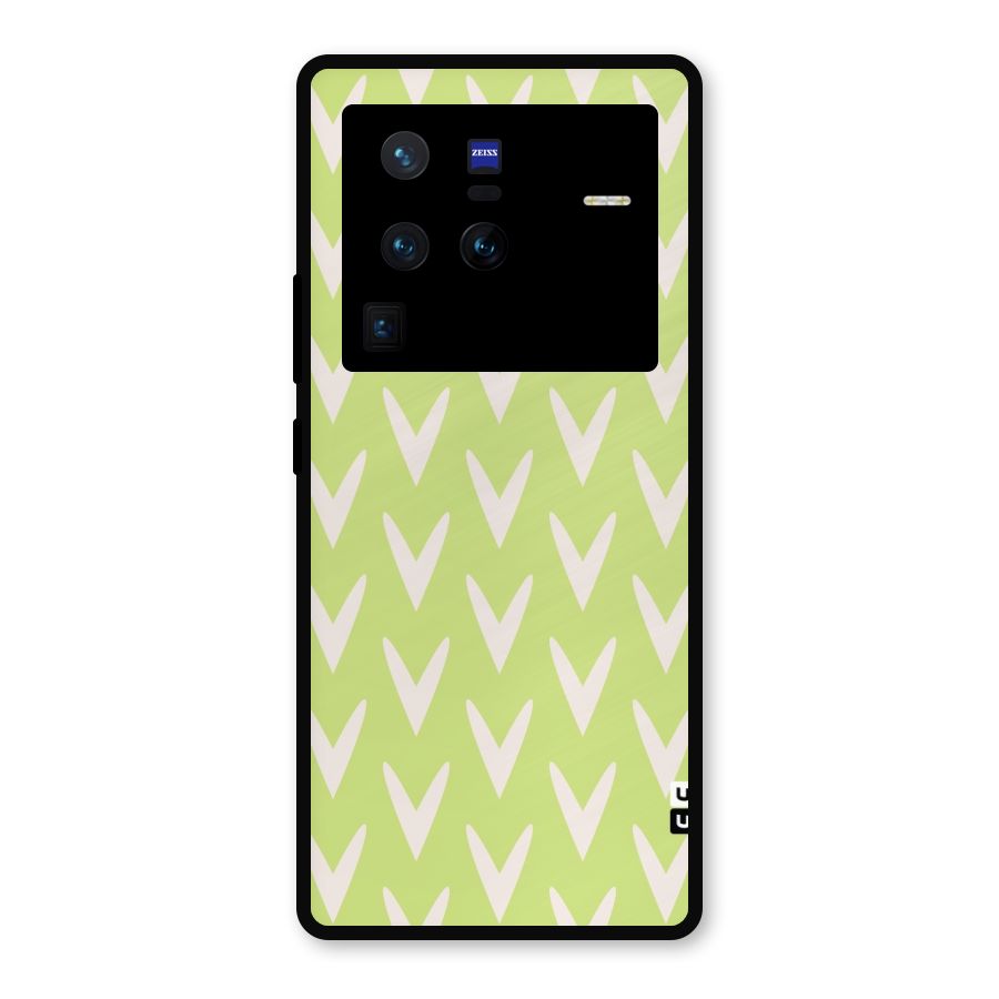 Pastel Green Grass Metal Back Case for Vivo X80 Pro