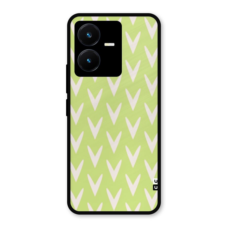 Pastel Green Grass Metal Back Case for Vivo Y22s