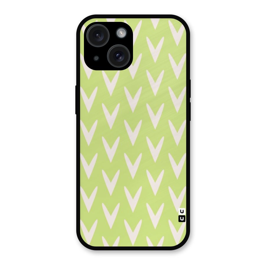 Pastel Green Grass Metal Back Case for iPhone 15