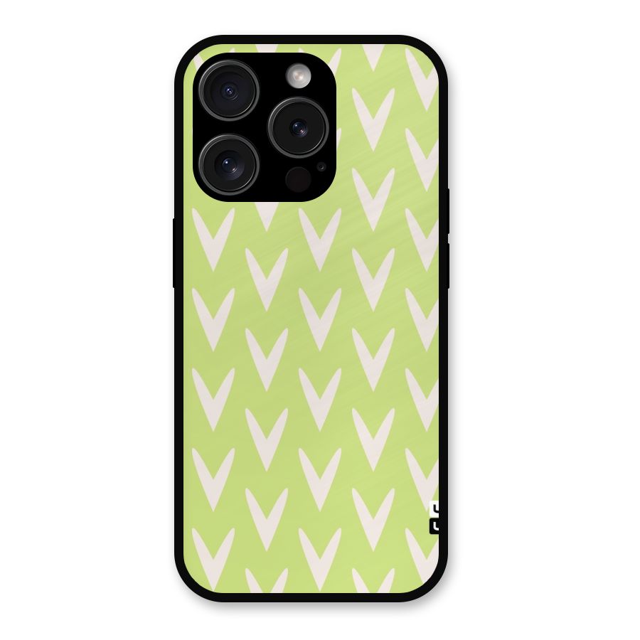 Pastel Green Grass Metal Back Case for iPhone 15 Pro