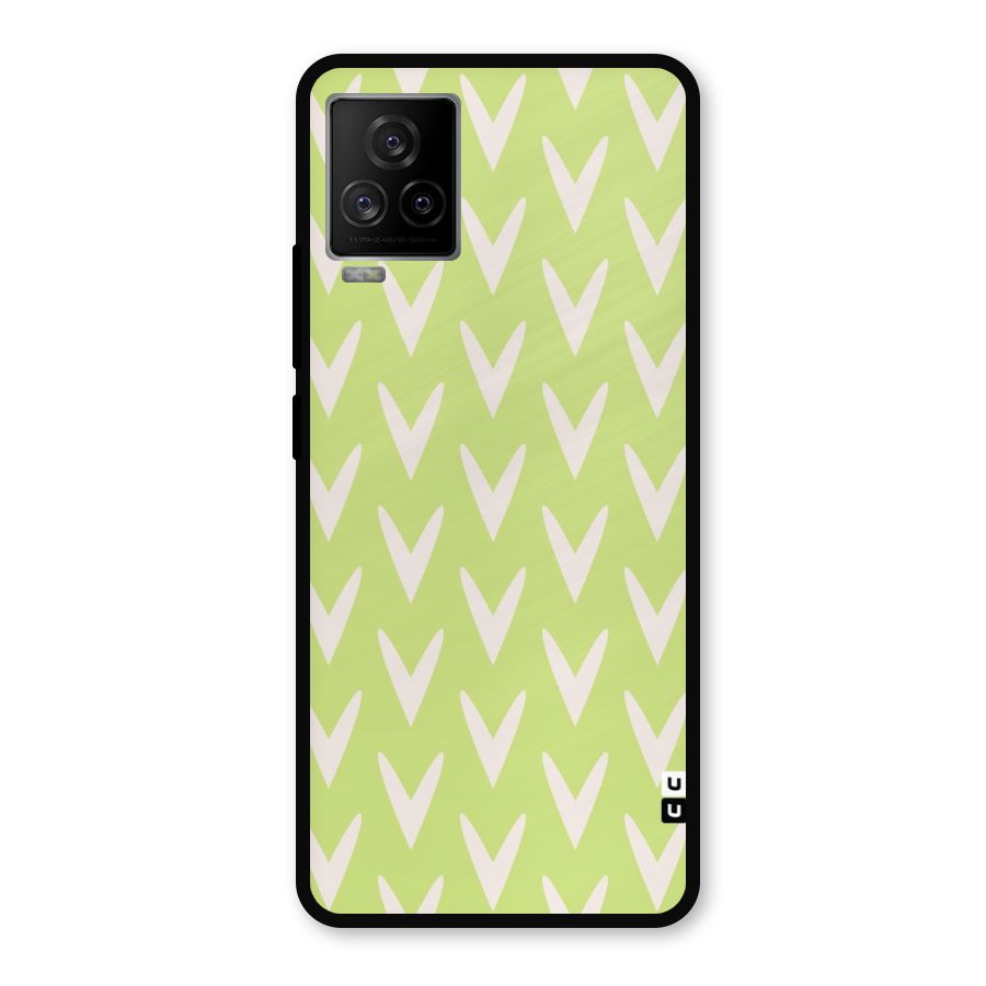 Pastel Green Grass Metal Back Case for iQOO 7 Legend 5G
