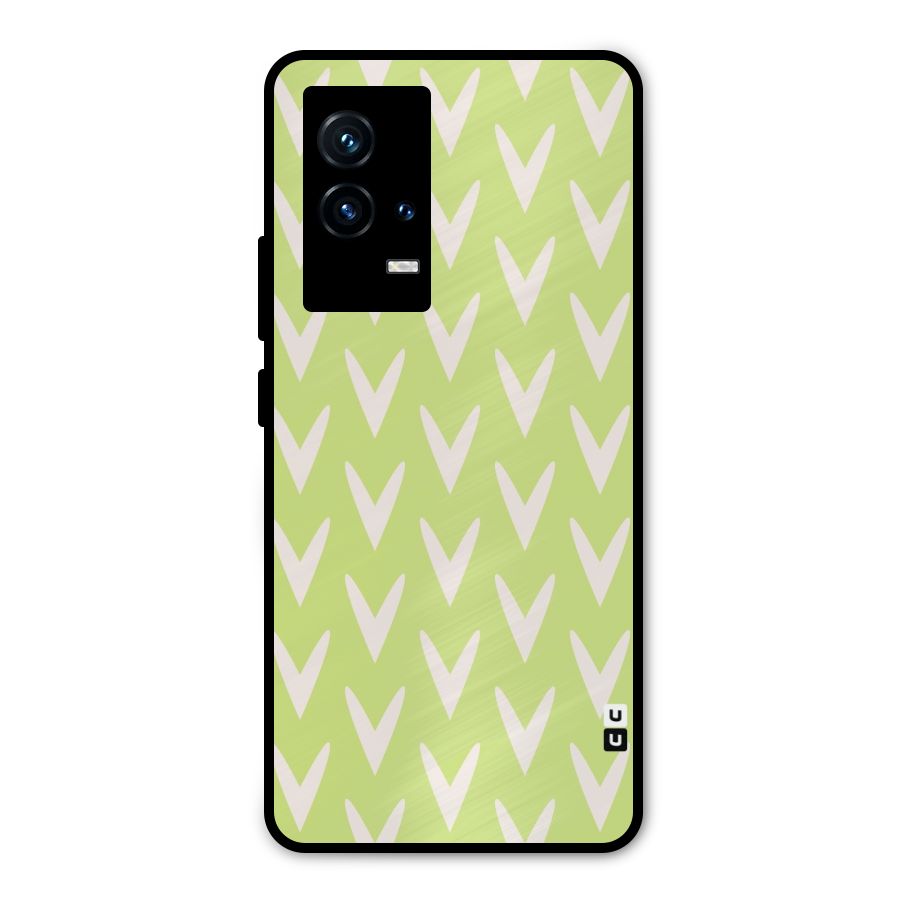 Pastel Green Grass Metal Back Case for iQOO 9 5G