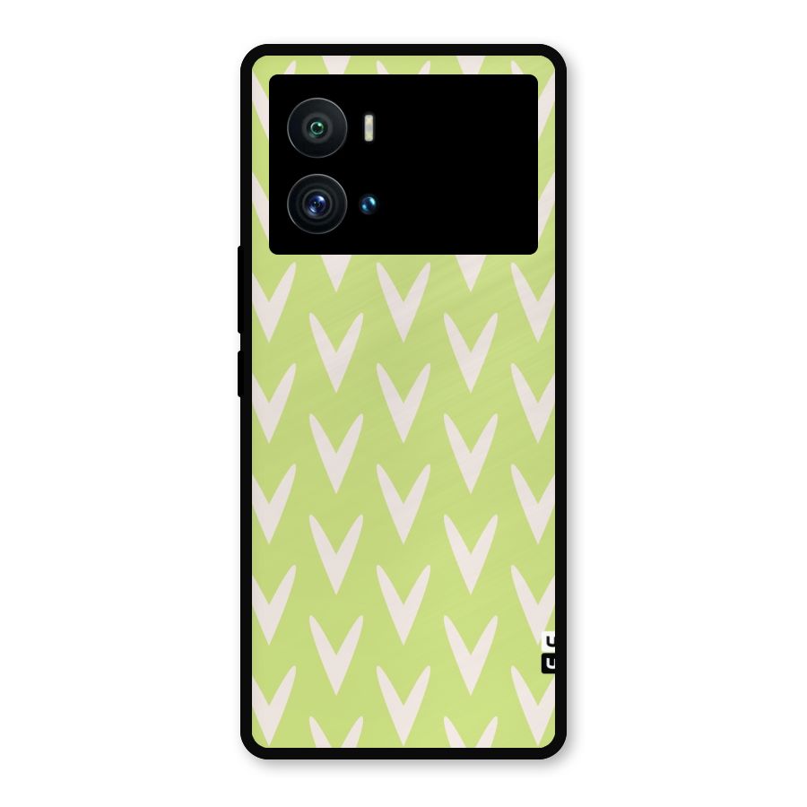 Pastel Green Grass Metal Back Case for iQOO 9 Pro