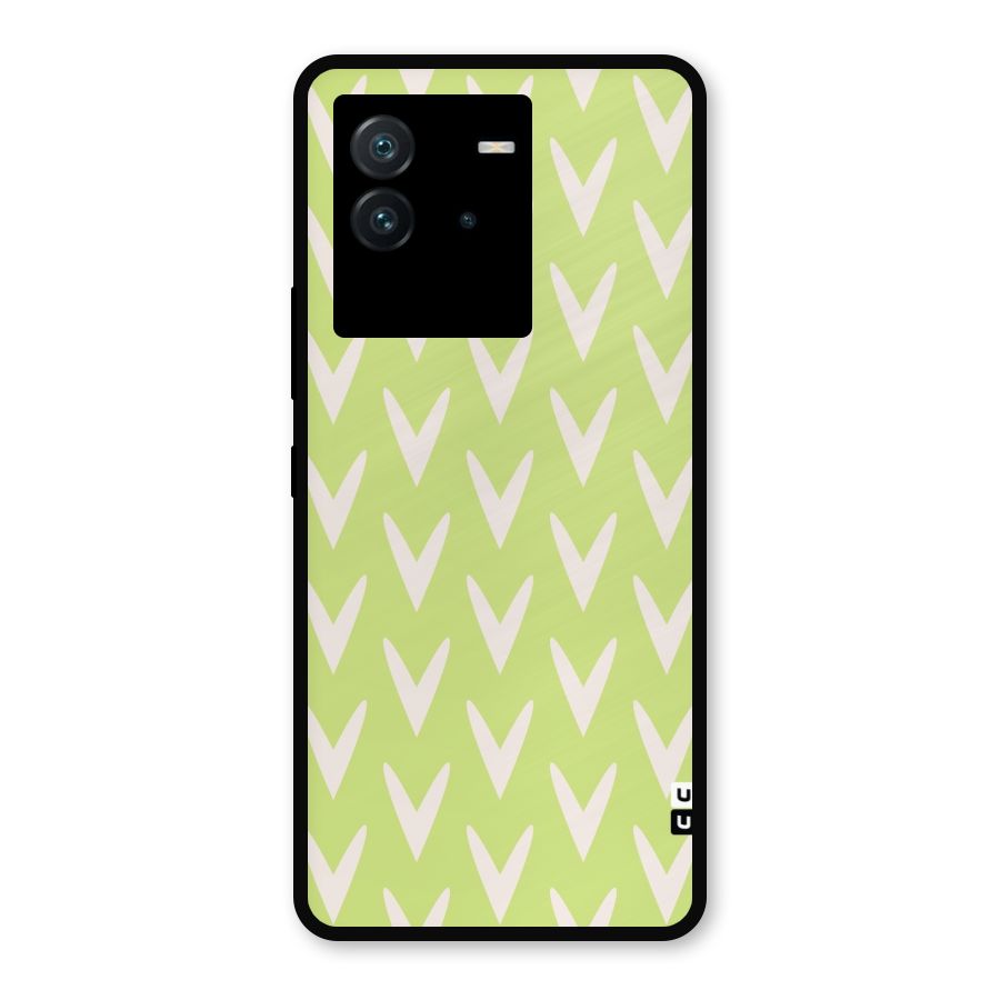 Pastel Green Grass Metal Back Case for iQOO Neo 6 5G
