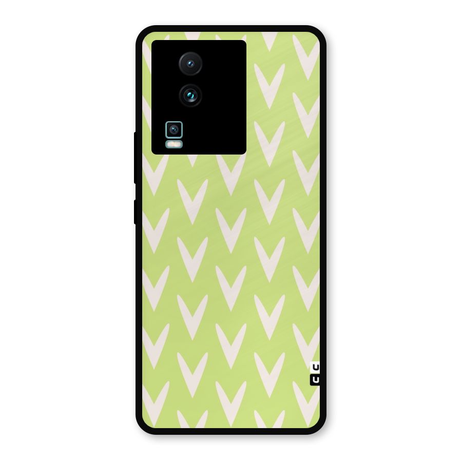 Pastel Green Grass Metal Back Case for iQOO Neo 7