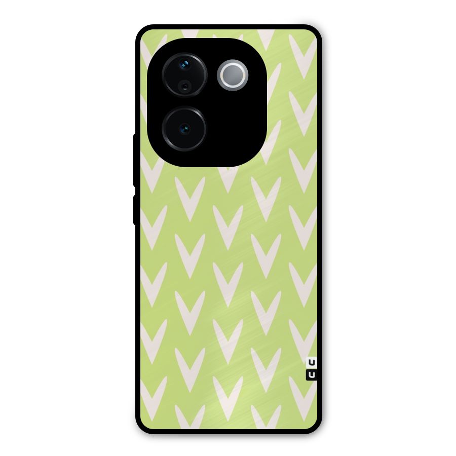 Pastel Green Grass Metal Back Case for iQOO Z9s Pro