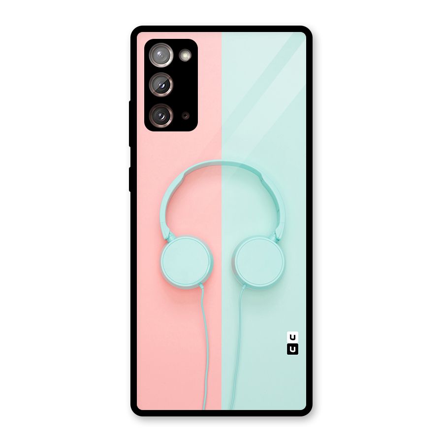 Pastel Headphones Glass Back Case for Galaxy Note 20