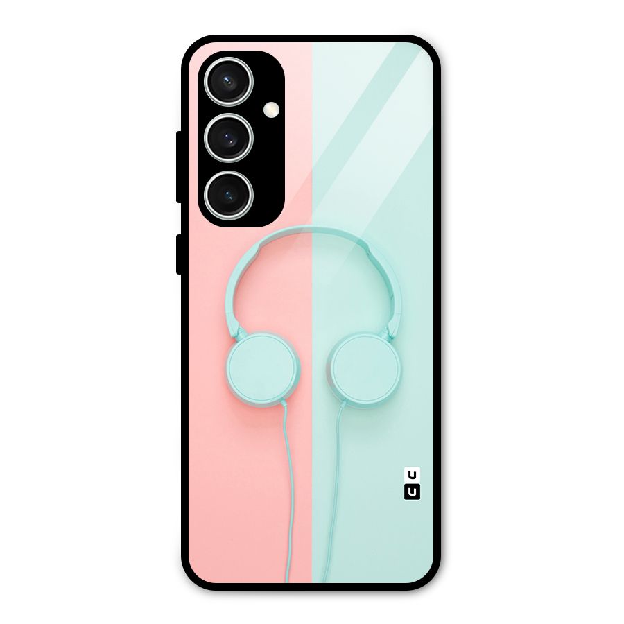 Pastel Headphones Glass Back Case for Galaxy S23 FE